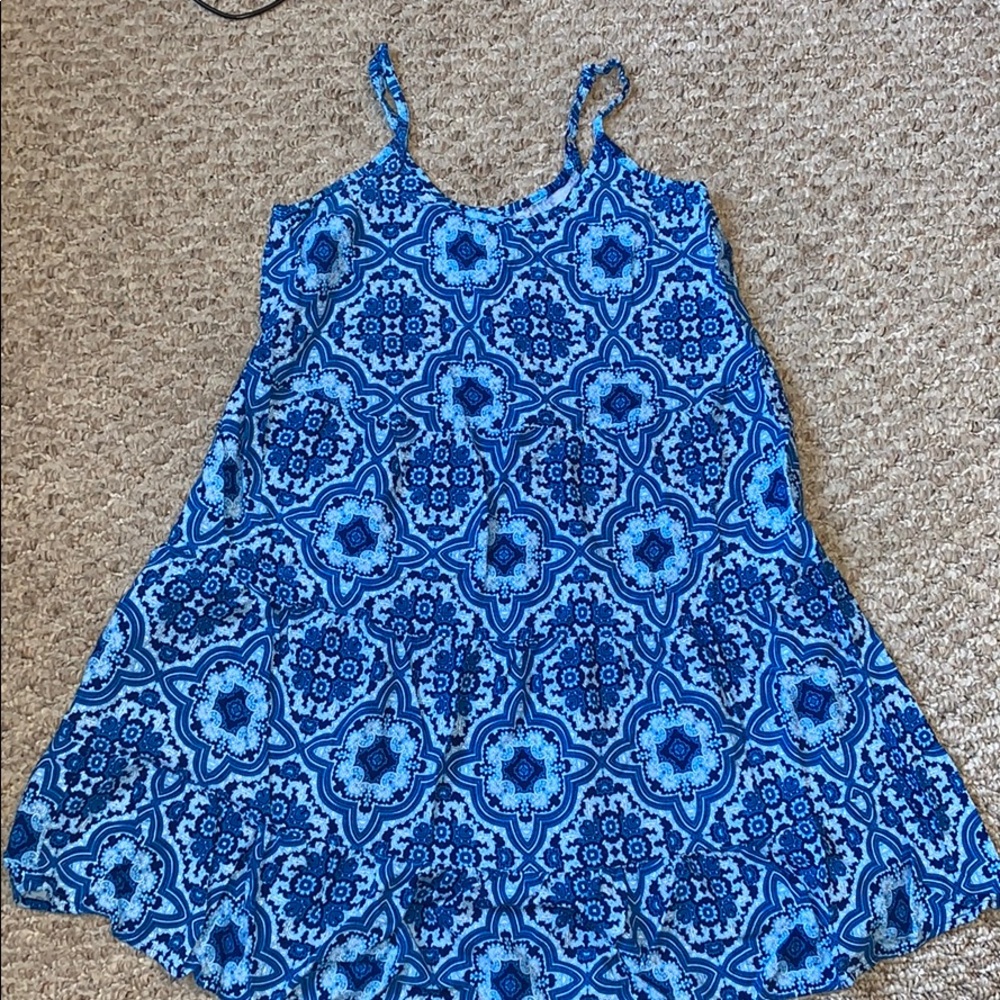 Blue Patterned Dress
